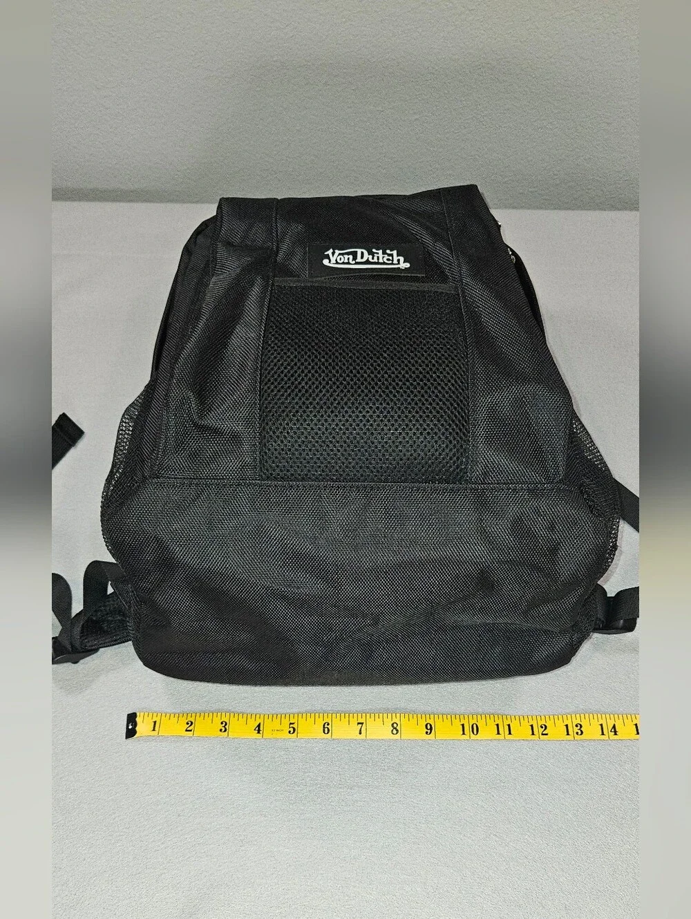 NWOT Von Dutch black 17” canvas backpack with laptop storage